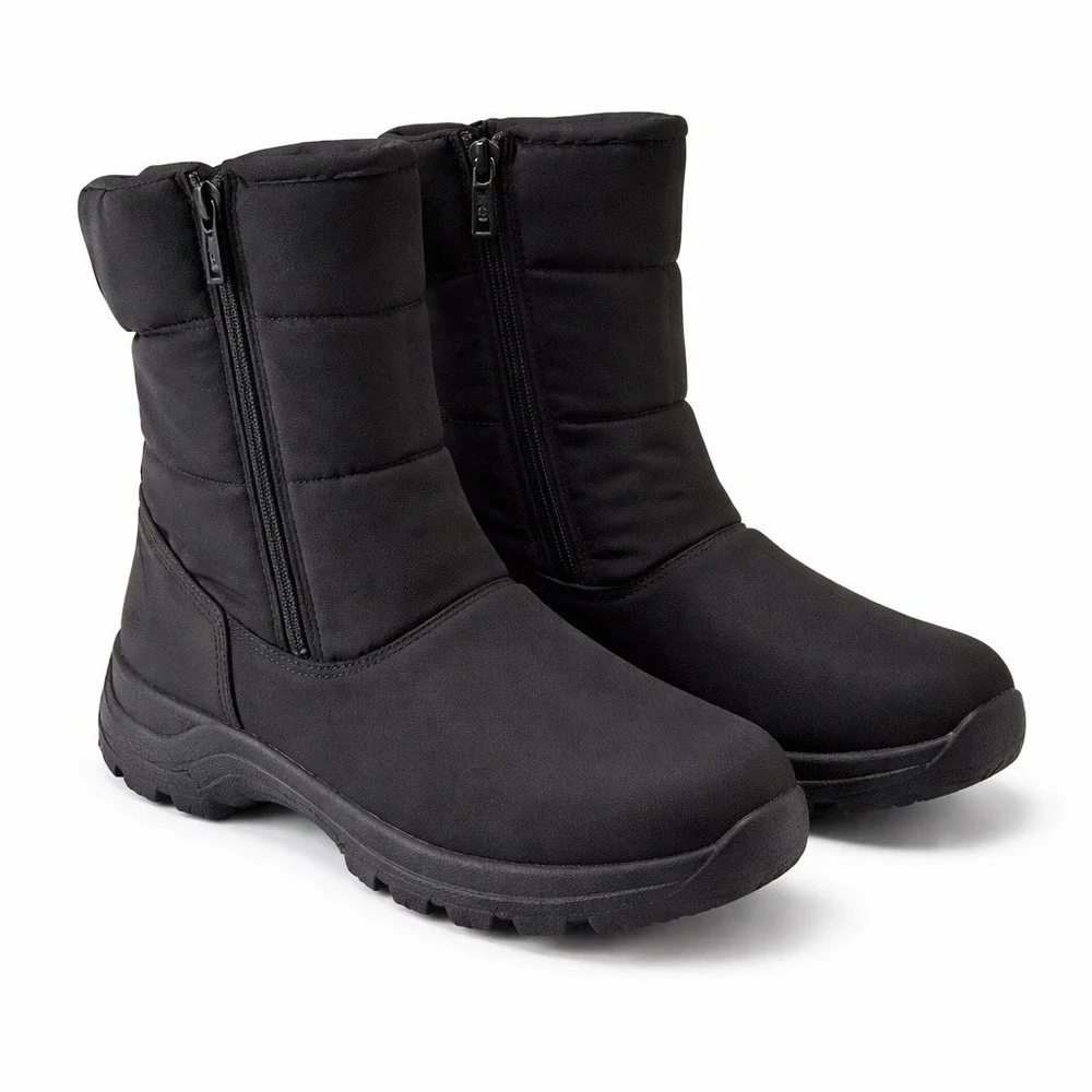 Propet Womens 9.5 Black Winter Boots Waterproof Mid Zip Insulated Rain Snow